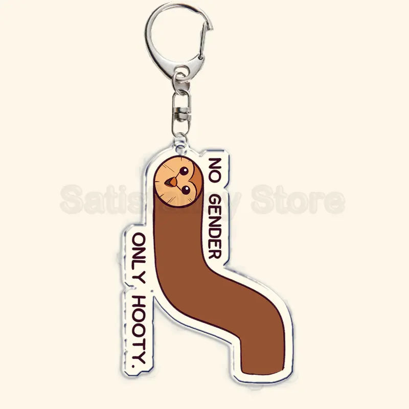 Printed Acrylic Character Keychain with Metal Clasp