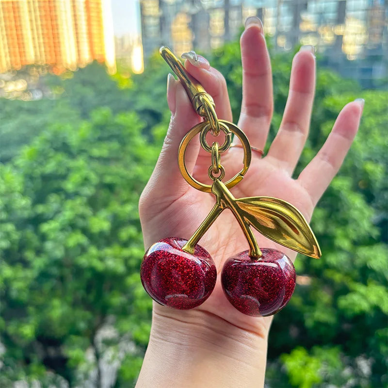 Resin Fruit Bag Charm and Keychain