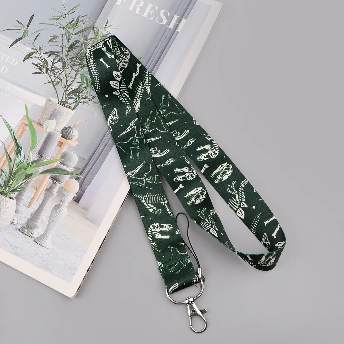 Dinosaur Neck Strap Lanyard with Lobster Clasp
