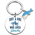 Shark-Themed Keychain with Enamel and Disc Charms