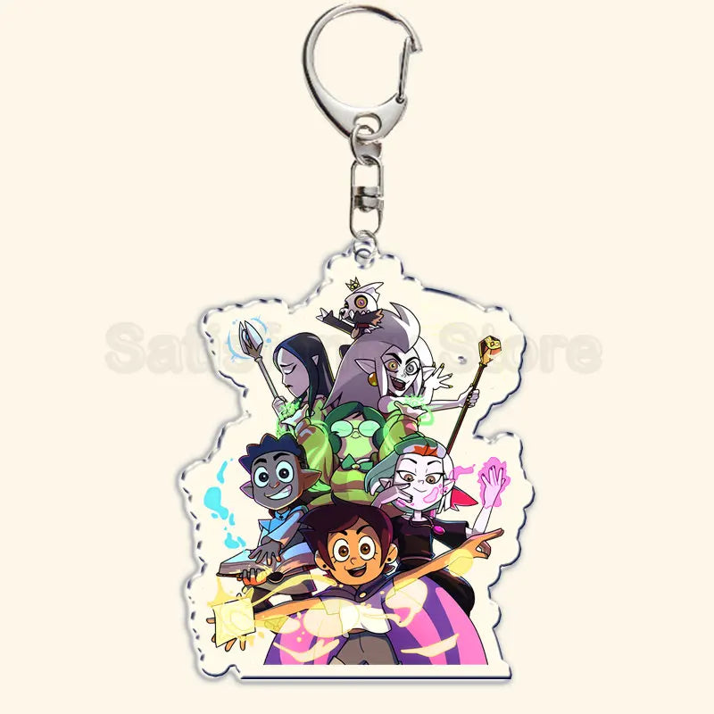 Printed Acrylic Character Keychain with Metal Clasp