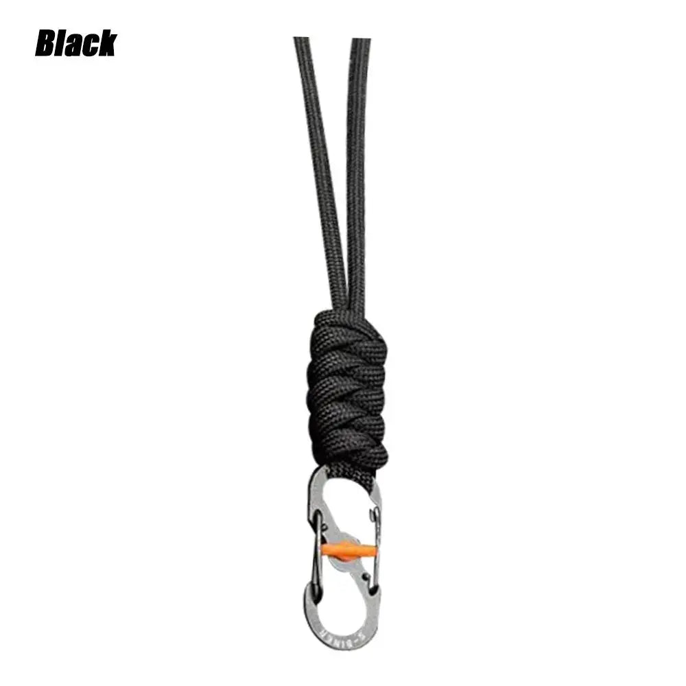 Handmade Snake Knot Paracord Keychain Outdoor Rock Climbing Camping Rescue Emergency Survival Rope Metal Key Chains Gifts