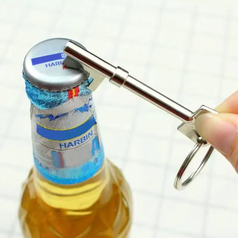 Key-Shaped Bottle Opener Keychain