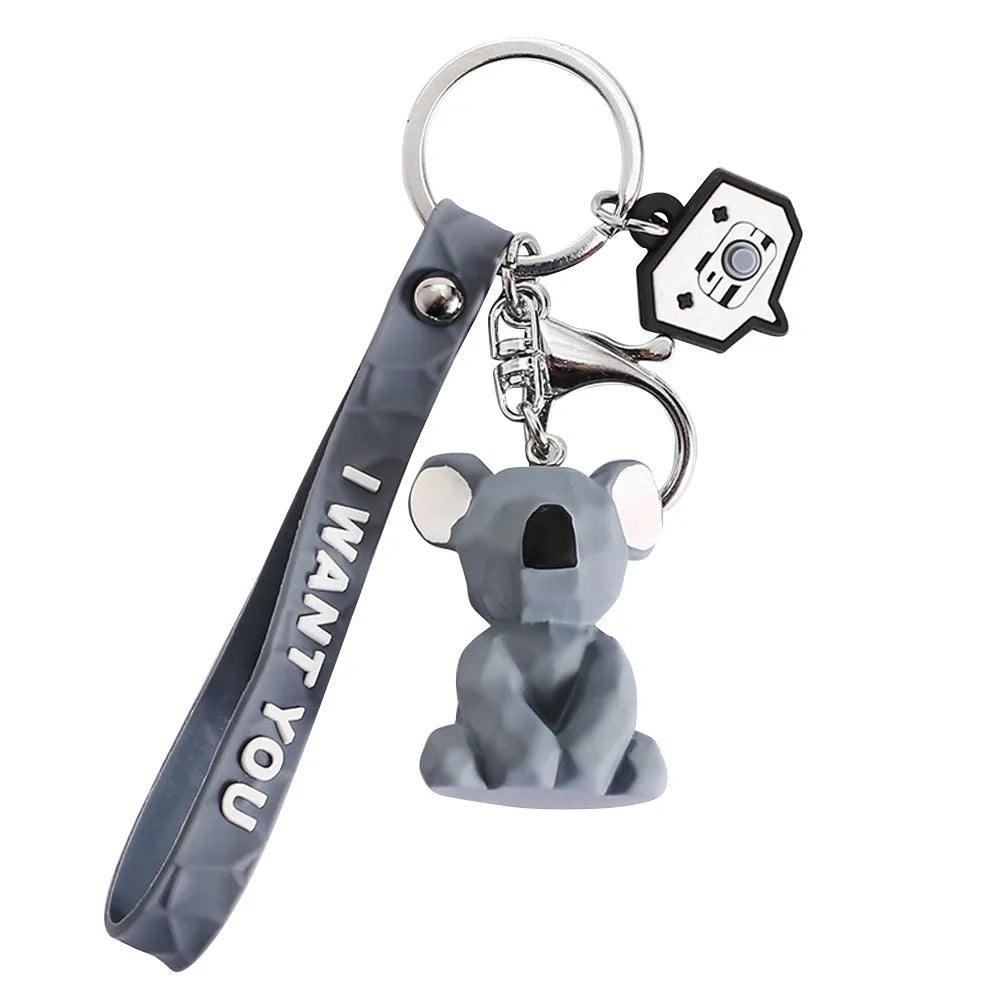 Geometric Koala Keychains, Set of 3