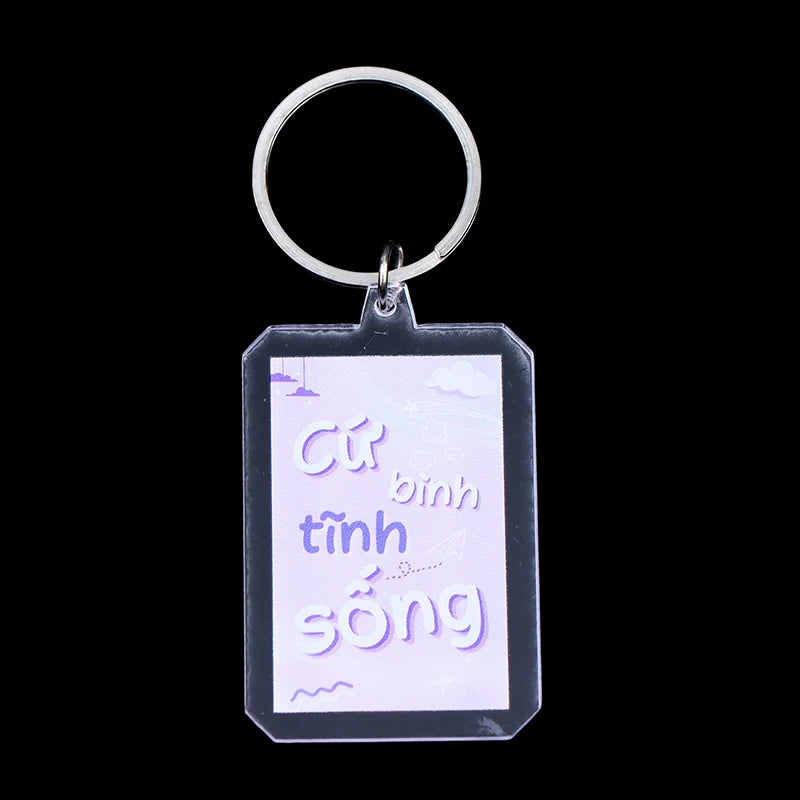 Slim Acrylic Cartoon Keychain Charm