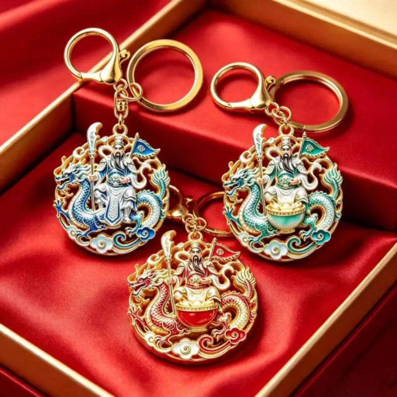 Nine-Tailed Fox Keychain with Clasp and Ring