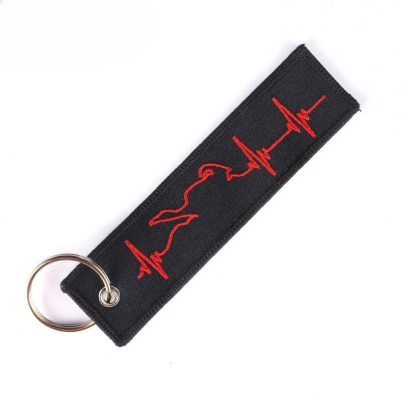 Embroidered Key Tag for Cars and Motorcycles
