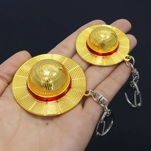 Anime Straw Hat Zinc Alloy Keychain