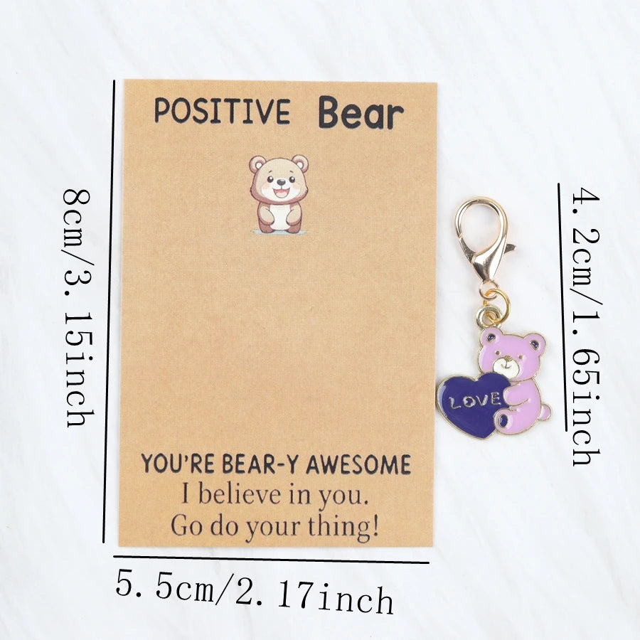 Bear Keychain Set with Lobster Clasp