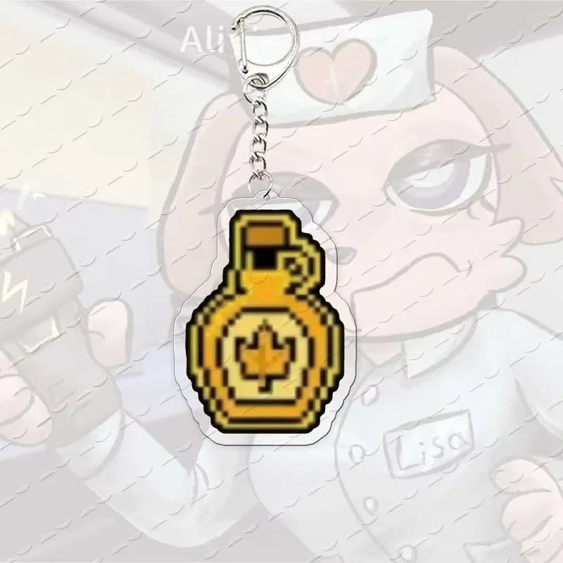 Animal-Themed Acrylic Keychain with Metal Hardware