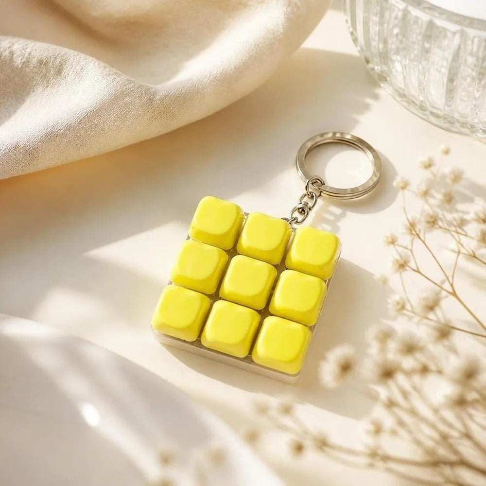 Nine-Button Grid Fidget Keychain