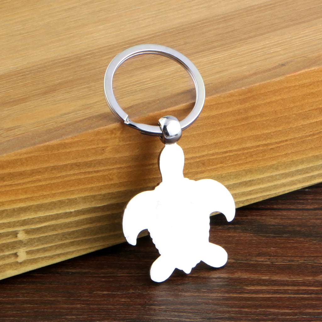 Sea Turtle Keychain in Zinc Alloy