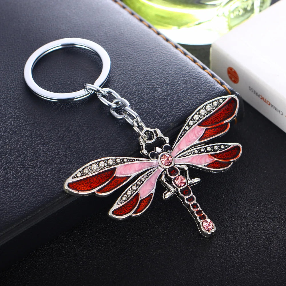 Vintage Dragonfly Keychain in Zinc Alloy