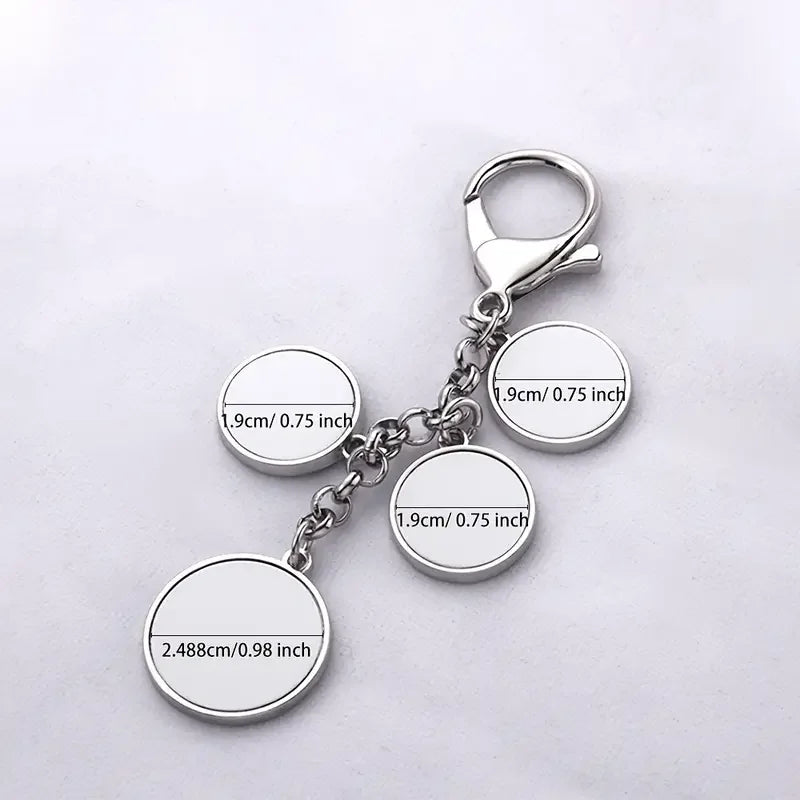 Custom Metal Keychain with 4 Photo Prints