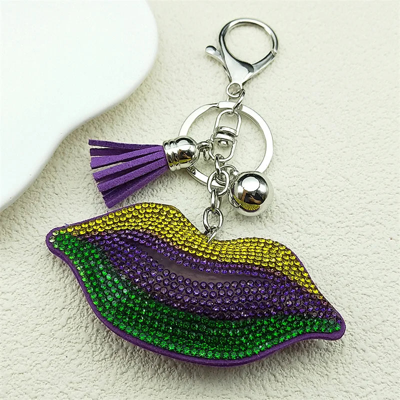 Crystal Ladybug Bag Charm Keychain