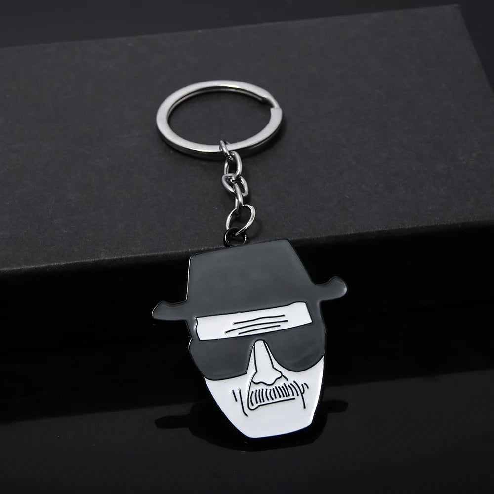 Walter White Round Zinc Alloy Keychain