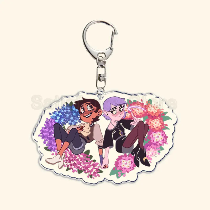 Printed Acrylic Character Keychain with Metal Clasp