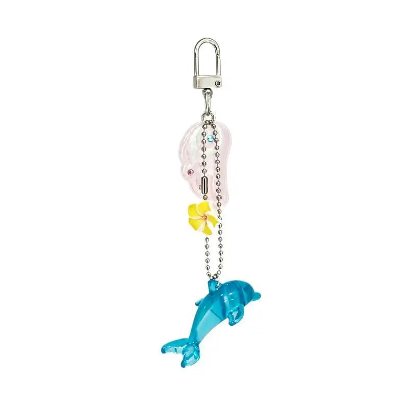 Y2K Dolphin Keychain Retro Alloy Adorable Creative Charm for Purse Backpack Holiday Party Small Gift Accessory