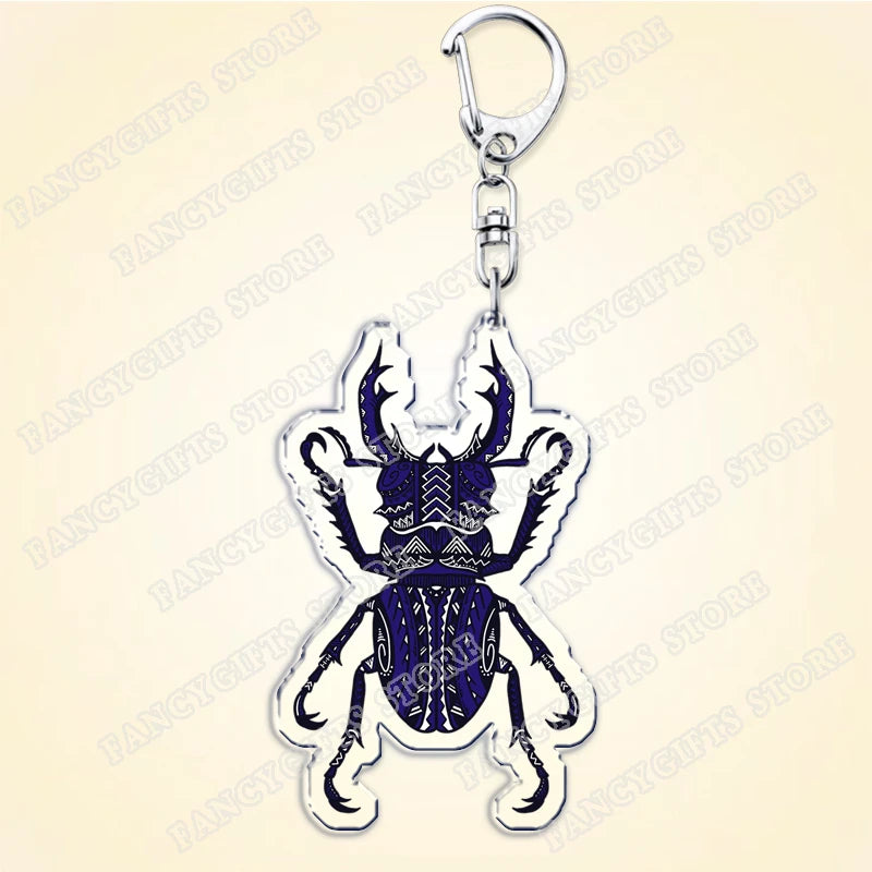 Beetle Acrylic Keychain with Lobster Clasp