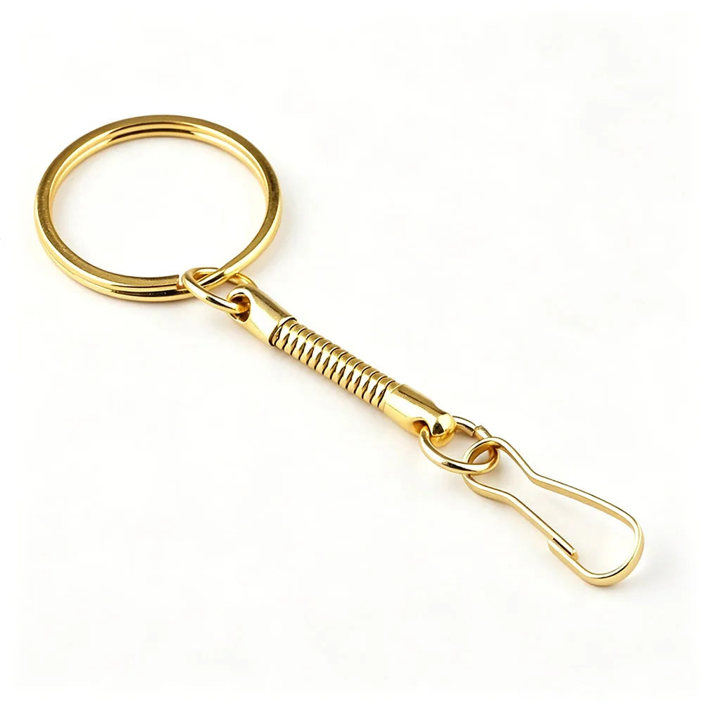 Snake-Chain Key Ring, Spring Snap Hook, Snake-Bone Anti-Loss Lanyard, Metal Key Chain, USB Drive Lanyard, hardware Accessories F