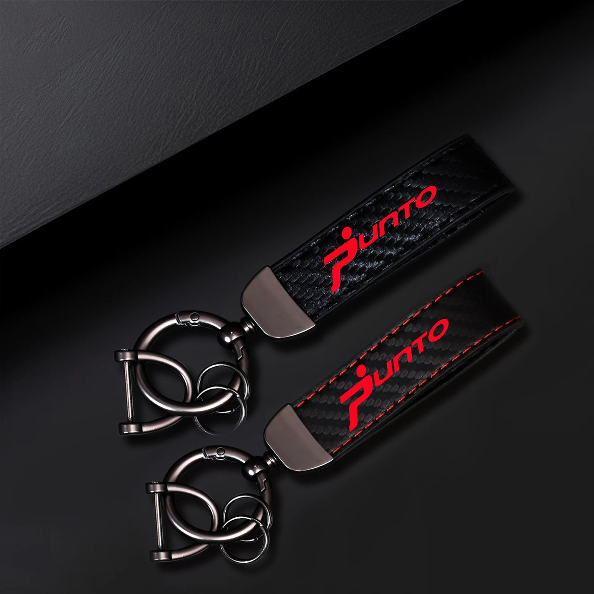 Punto Car Keychain in Rigid Alloy