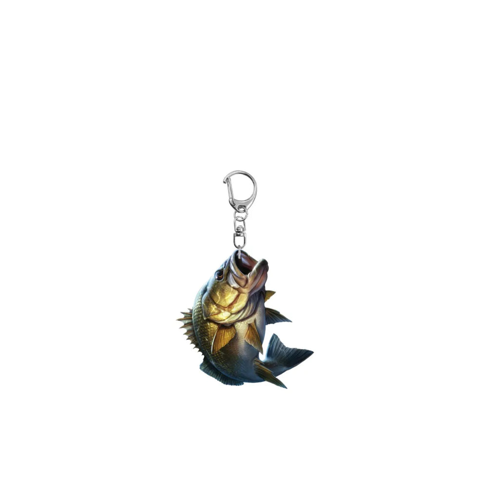 Resin Fish Pendant Keychain with Zinc Alloy Clasp