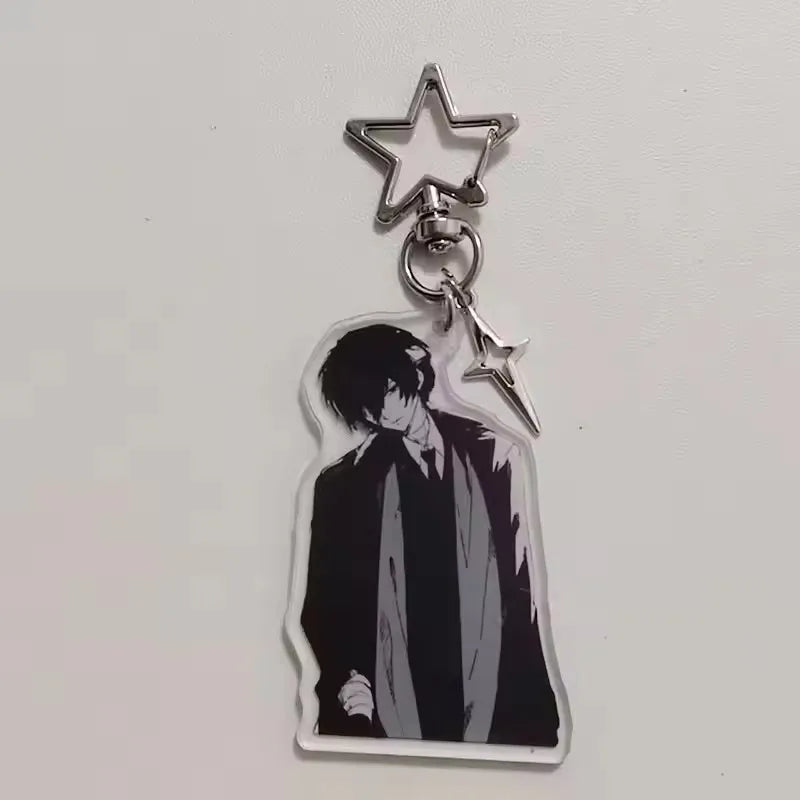 BSD Dazai Osamu and Chuuay Keychain Bungou Stray Dogs Soukoku Inspiration Keychain