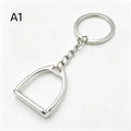 Horse Stirrup Keychain with Polished Edges