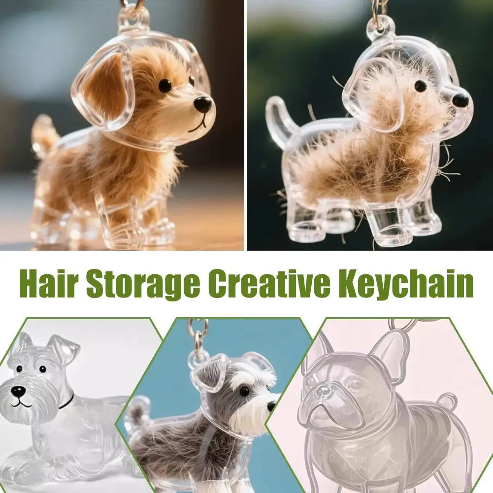 Pet Fur Keepsake Keychain with Carabiner Clasp