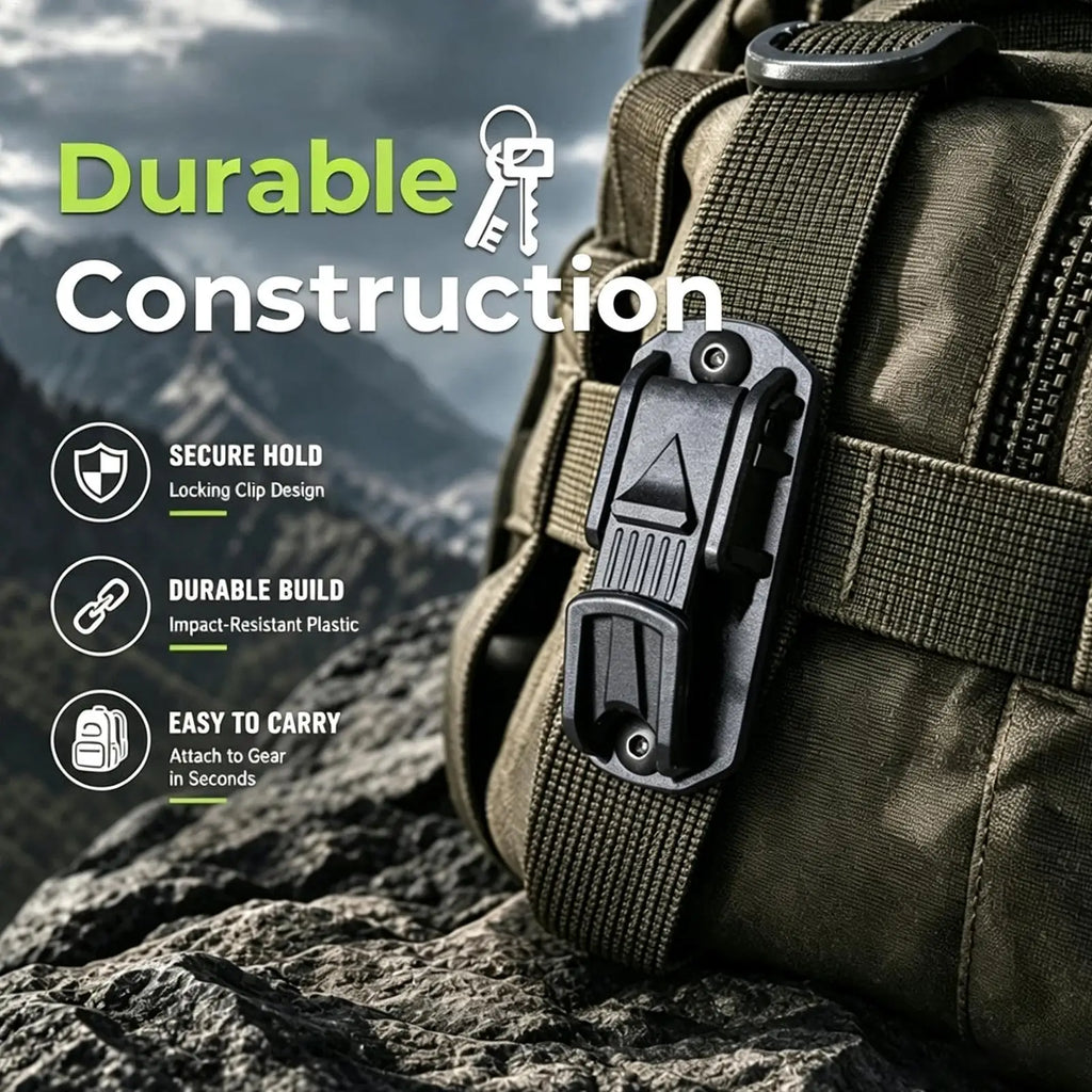 Belt Clip Keychain with Carabiner Hook