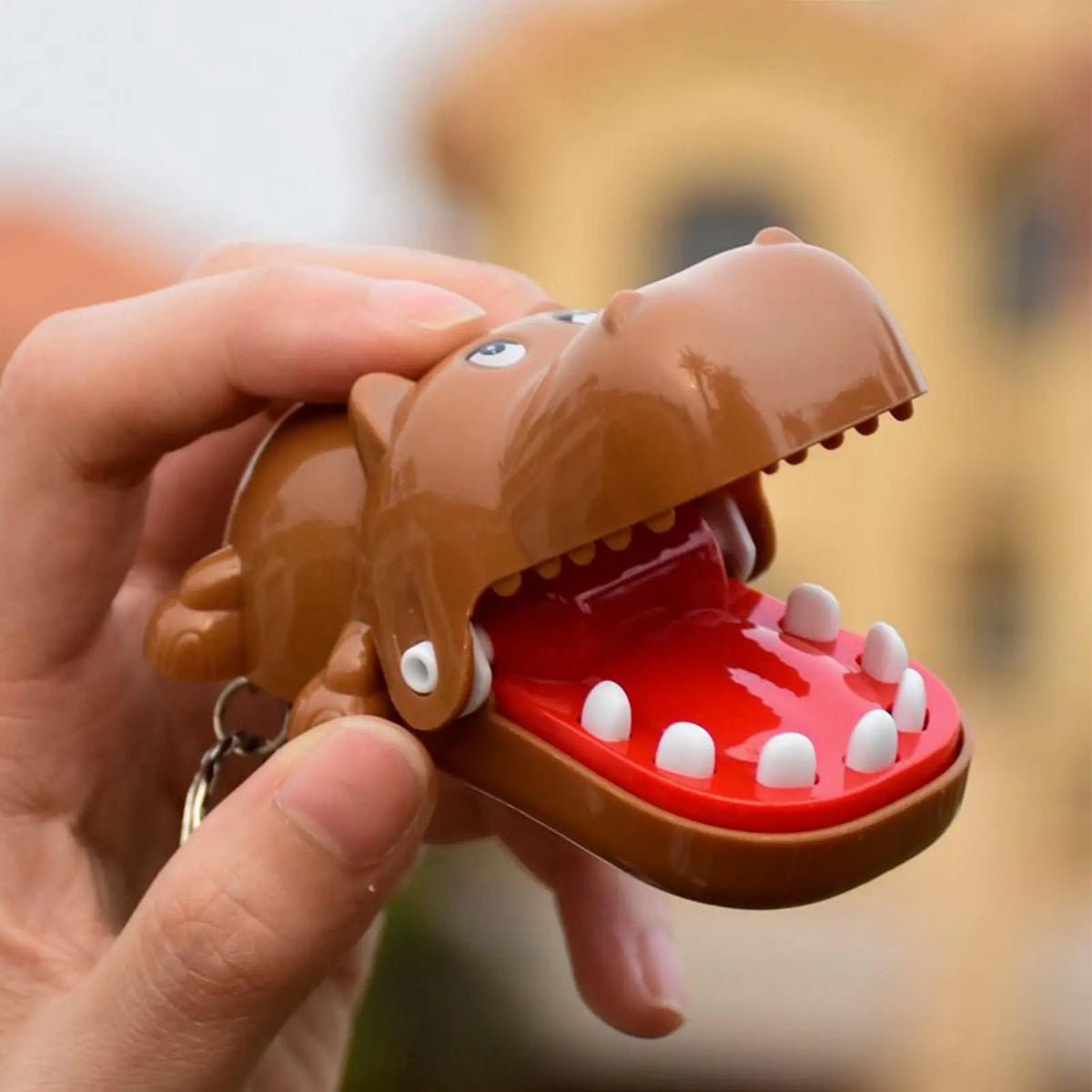 Animal Keychains Crocodile Dentist Game Keyring Funny Bag Charm Purse Wallet Phone Pendant for Car Travel Handbag Decoration