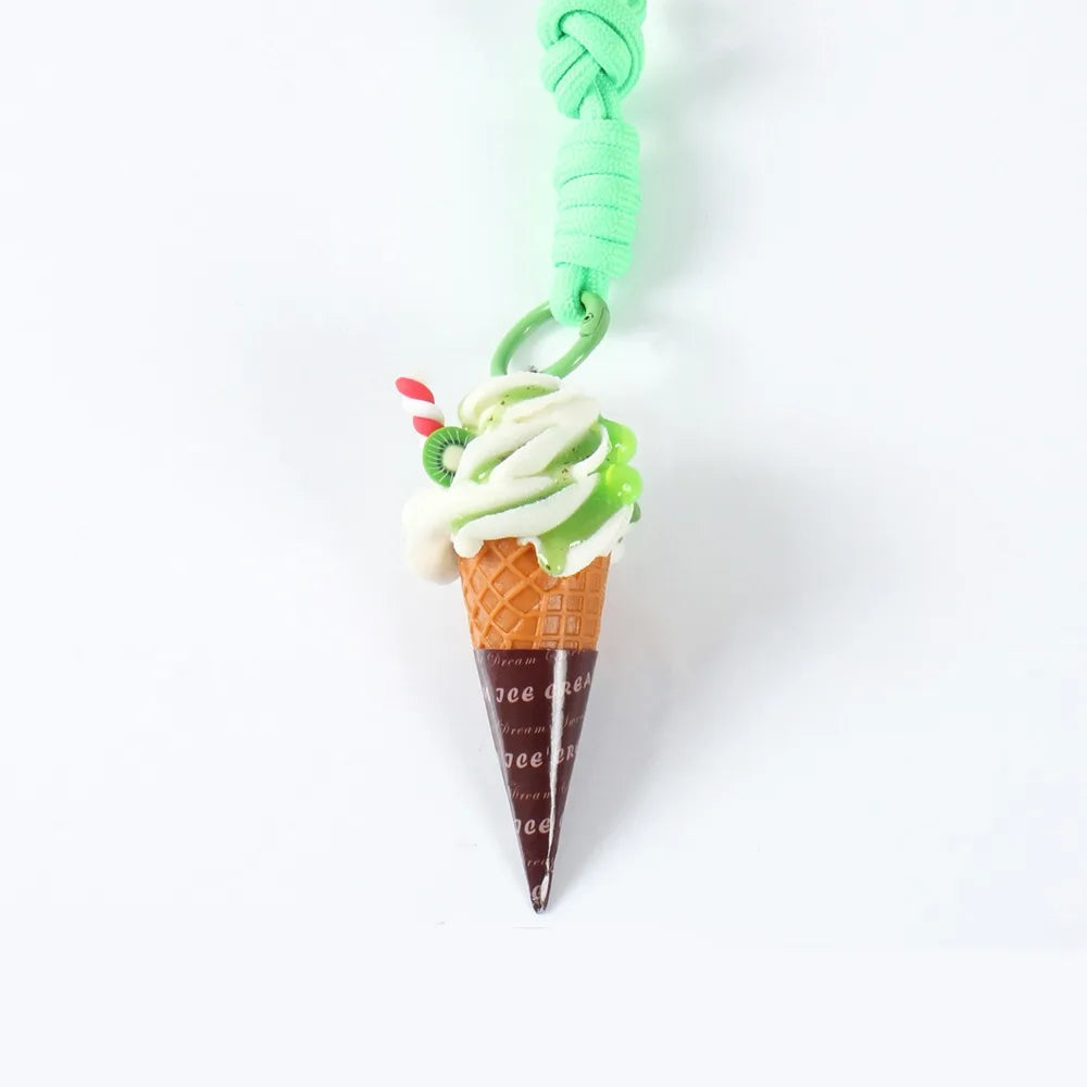 Ice Cream Dessert Keychain with Clip