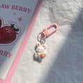 Pastel Bunny and Flower Resin Bag Charm
