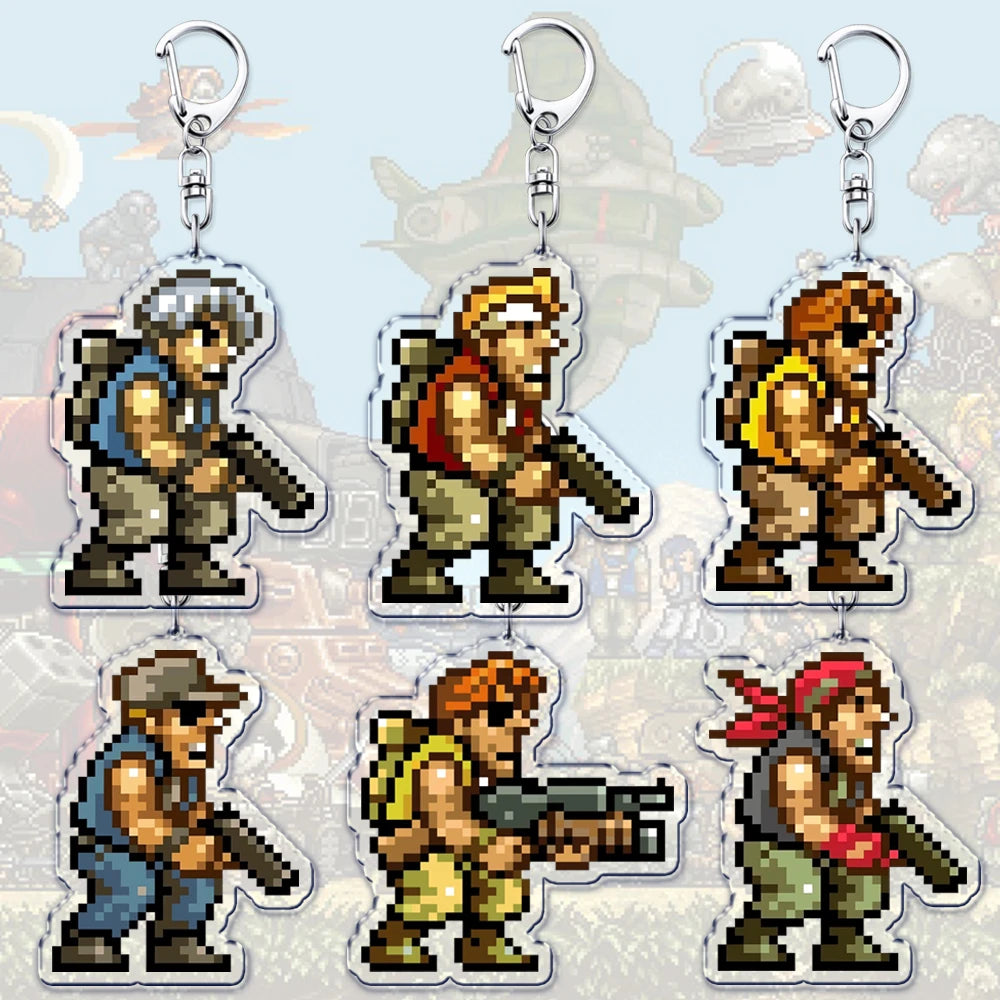 Metal Slug Acrylic Keychain with Lobster Clasp