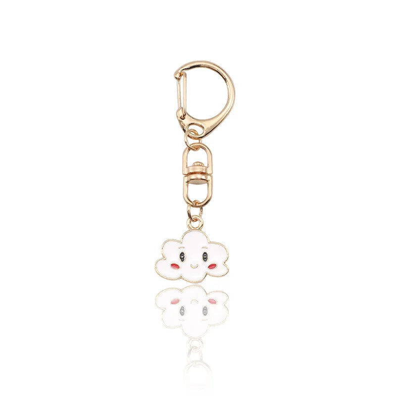 Celestial Space Charm Keychain with D-Shaped Clasp
