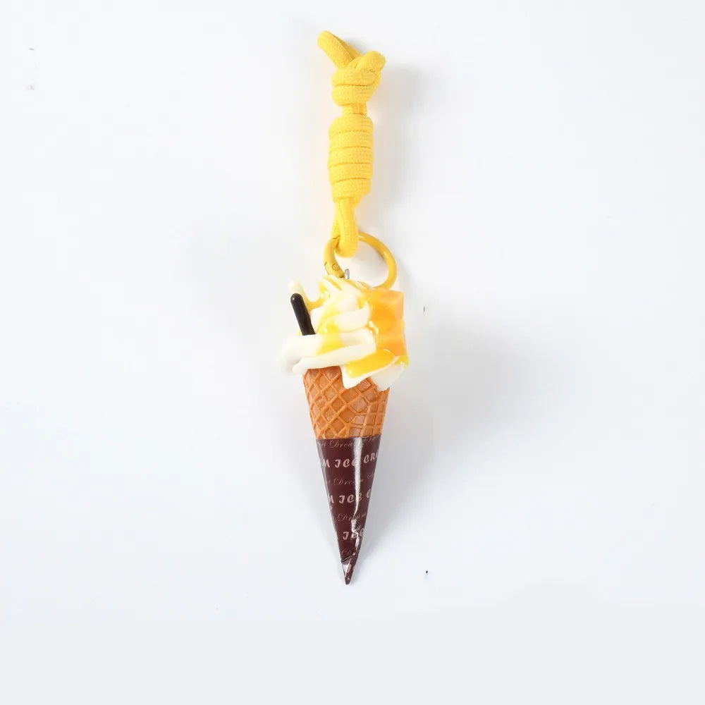 Ice Cream Dessert Keychain with Clip
