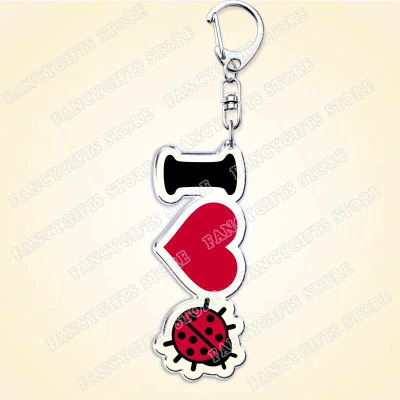 Beetle Acrylic Keychain with Lobster Clasp