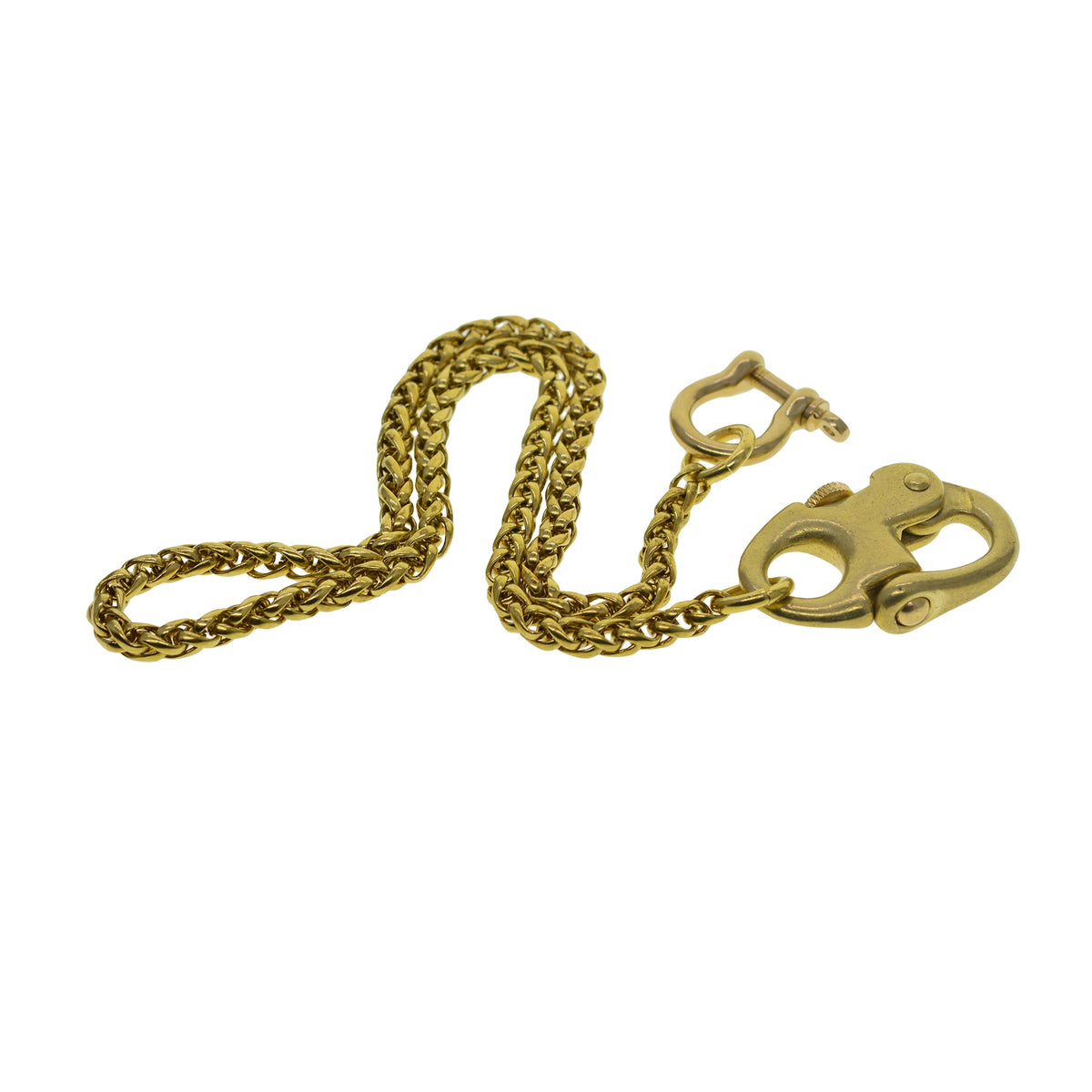 Brass snake wallet jean trousers biker chains snake chain D shackle connector oval  sweden nautical carabiner hook keychains