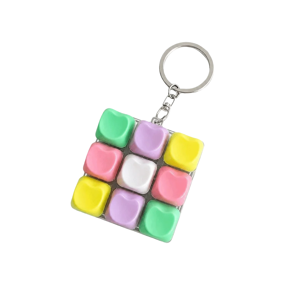 Nine-Button Grid Fidget Keychain