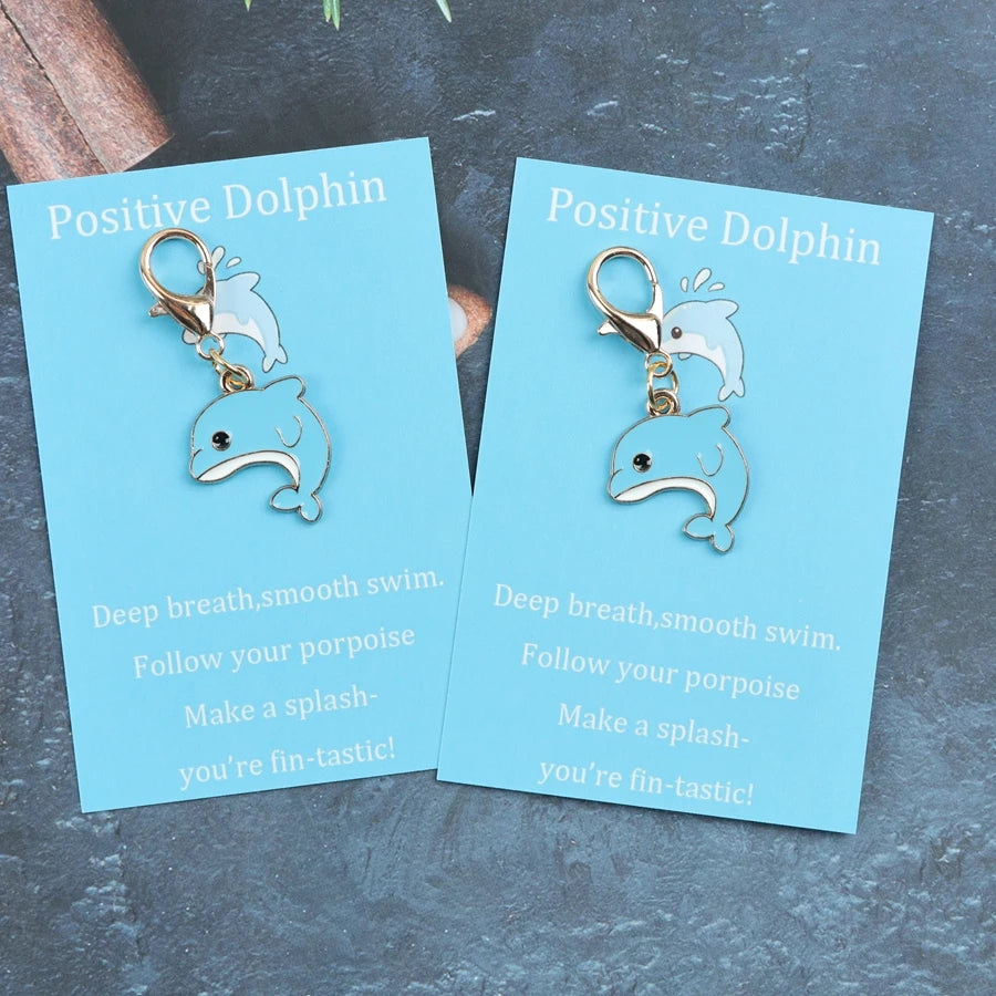 Dolphin Keychain Set with Themed Card