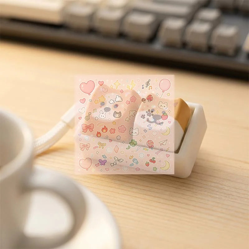Animal Keycap Tactile Fidget Keychain