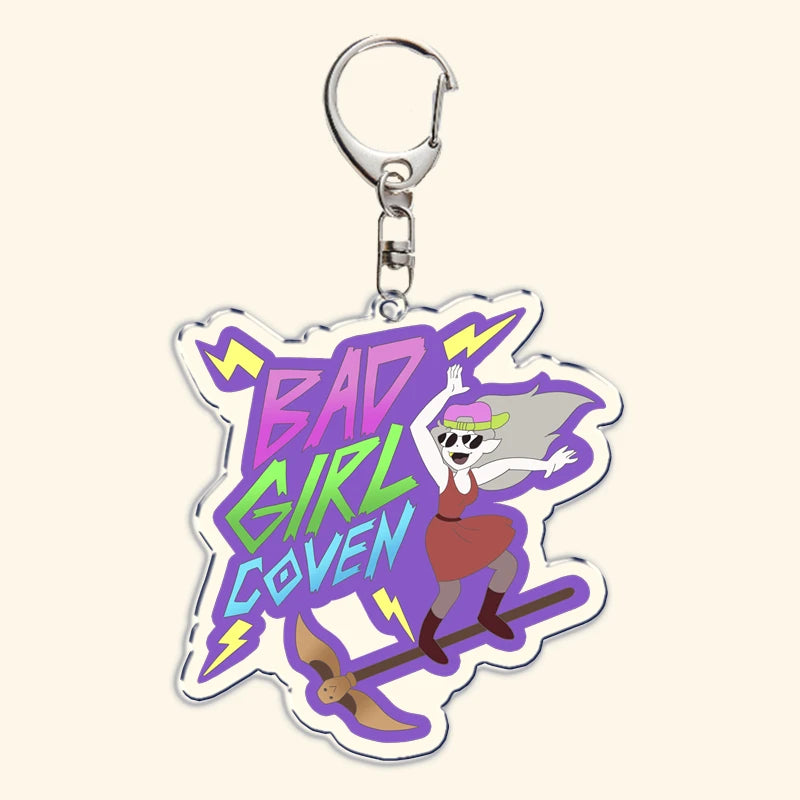 Printed Acrylic Character Keychain with Metal Clasp