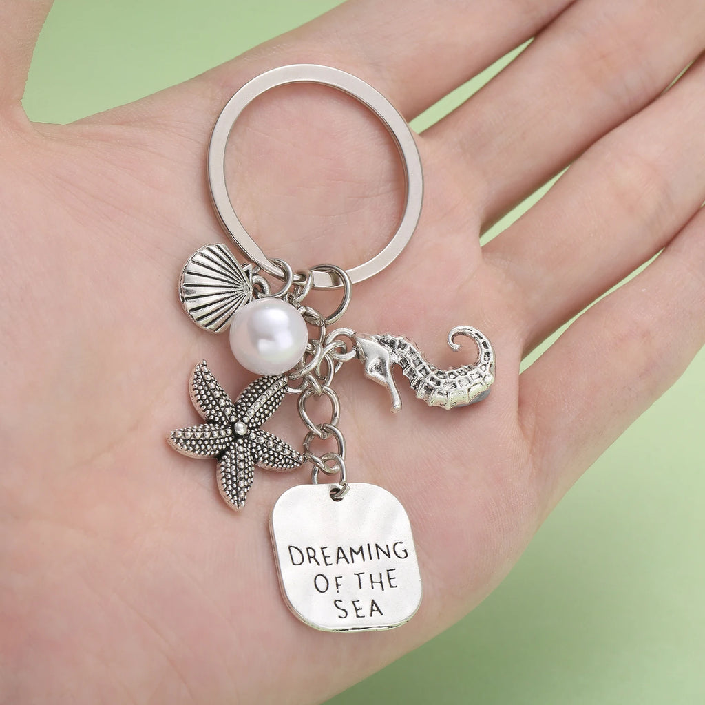 Marine Life Charm Keychain in Zinc Alloy