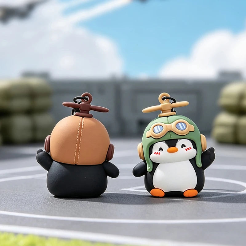 Pilot Penguin Bag Charm Keychain