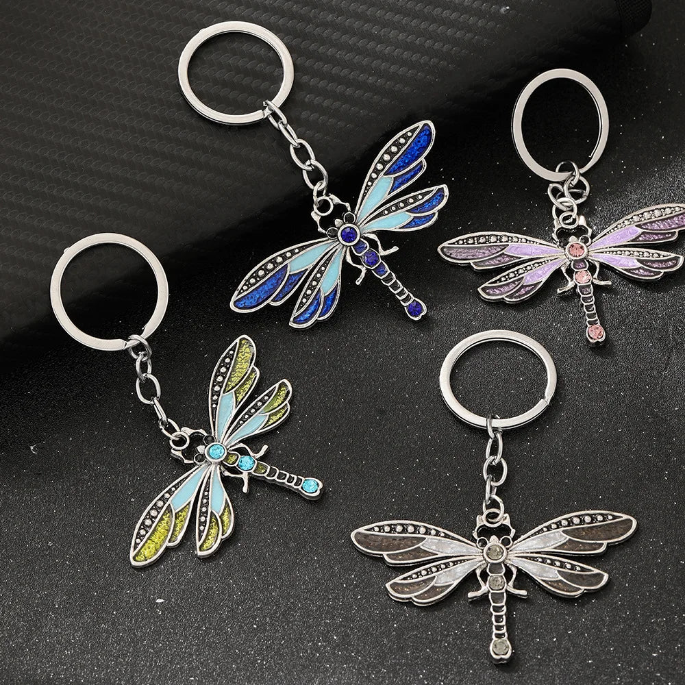 Vintage Dragonfly Zinc Alloy Keychain