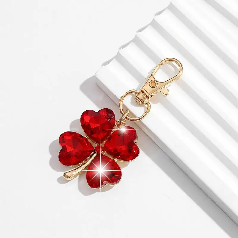 Four-Leaf Clover Key and Bag Charm