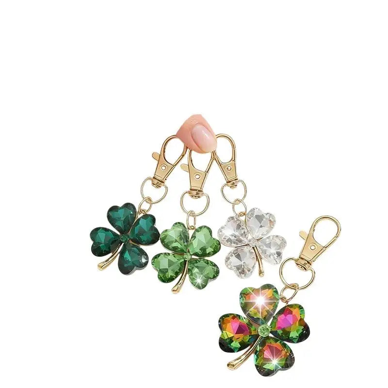 Four-Leaf Clover Key and Bag Charm