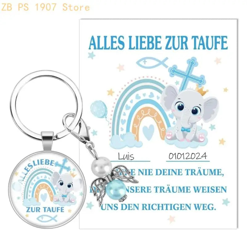 Faith Rainbow Keychain Charm in Zinc Alloy