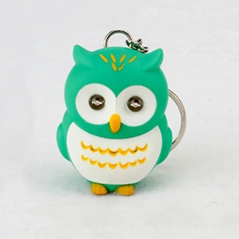 Owl Keychain Flashlight with LED Eyes