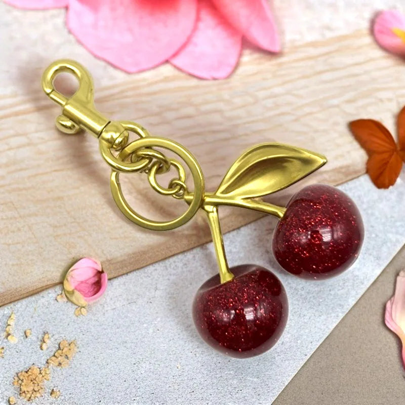 Resin Fruit Bag Charm and Keychain